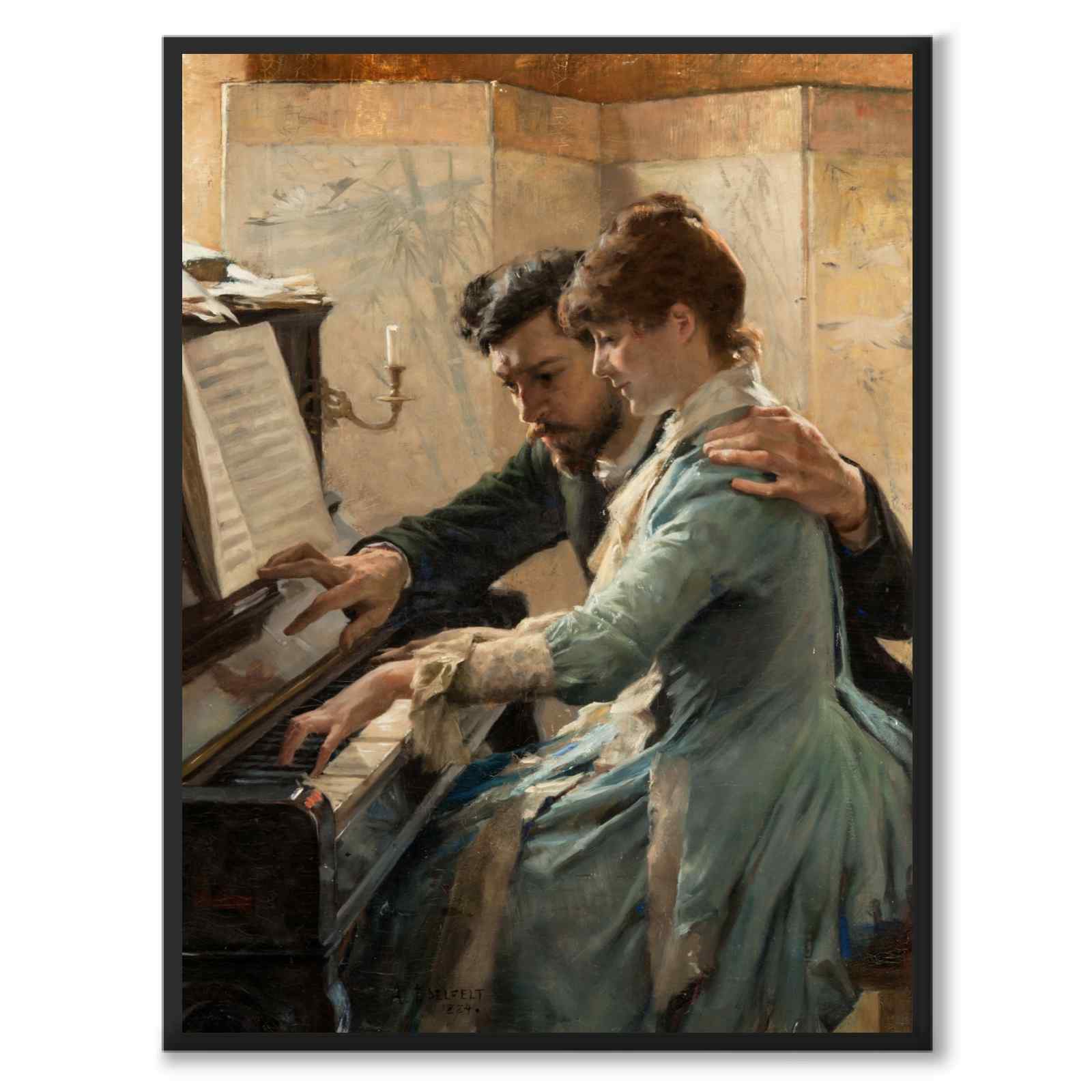 At the piano - Poster
