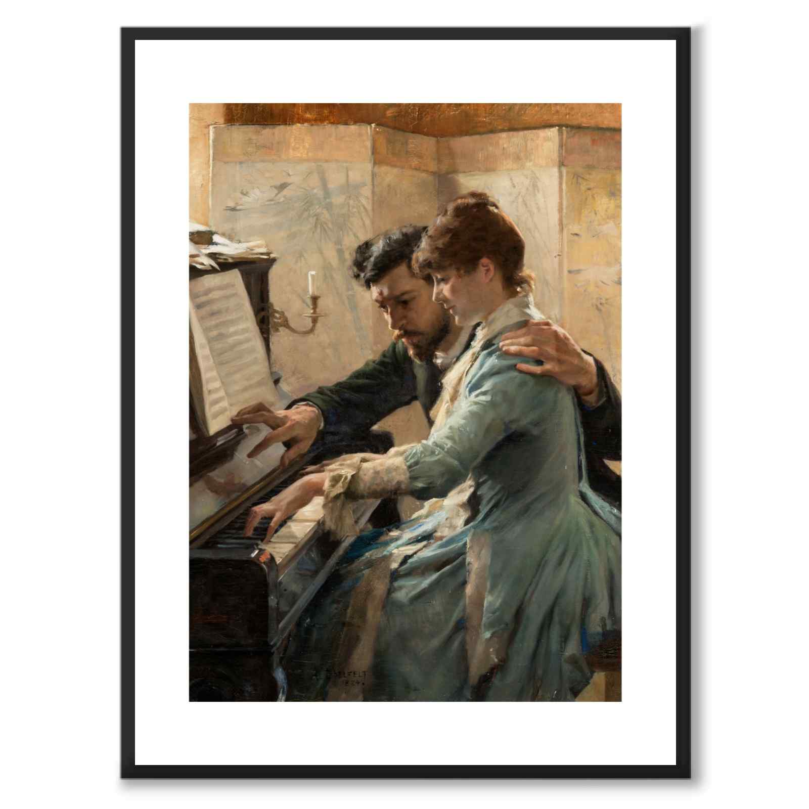 At the piano - Poster