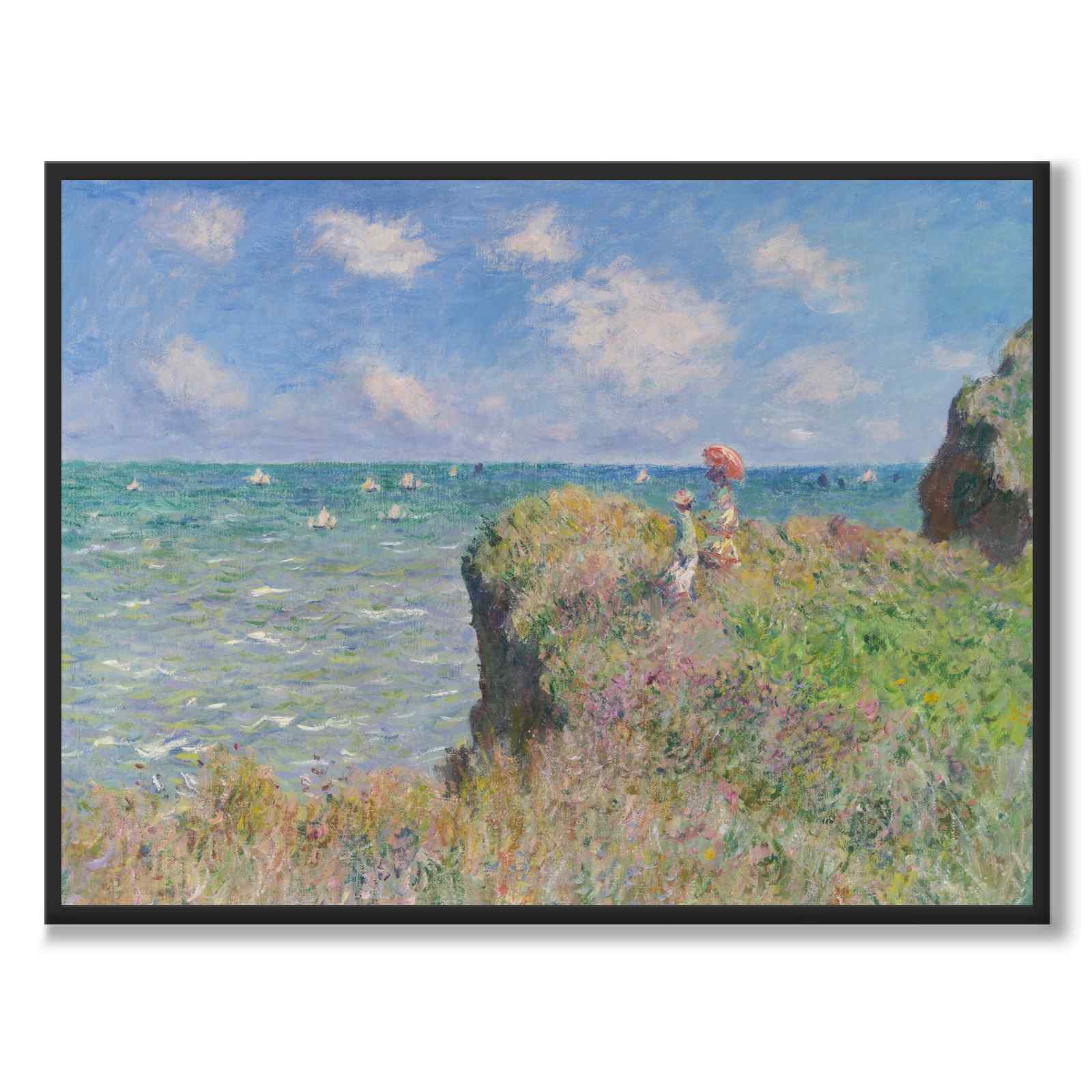 Cliff walk at Pourville - Poster