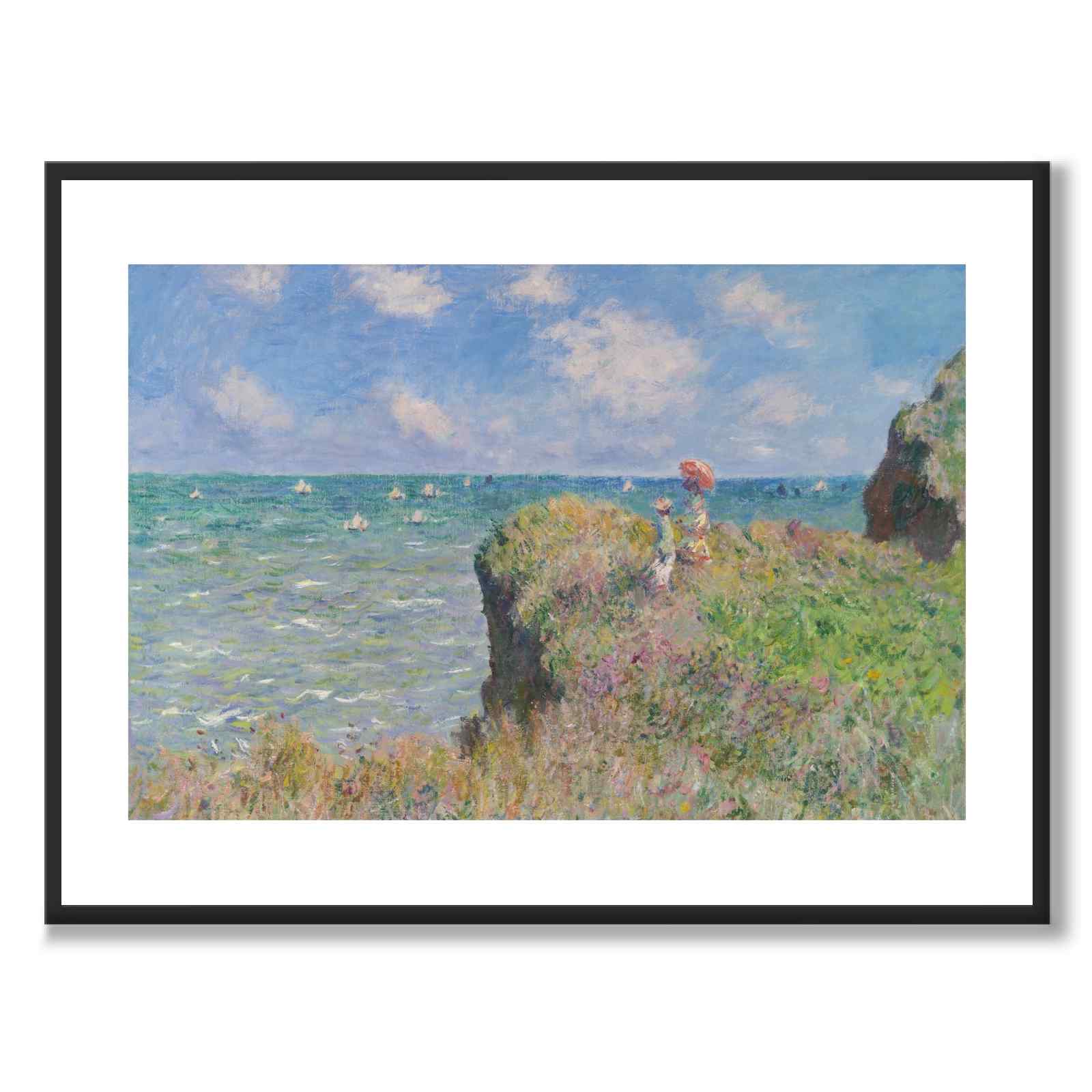 Cliff walk at Pourville - Poster