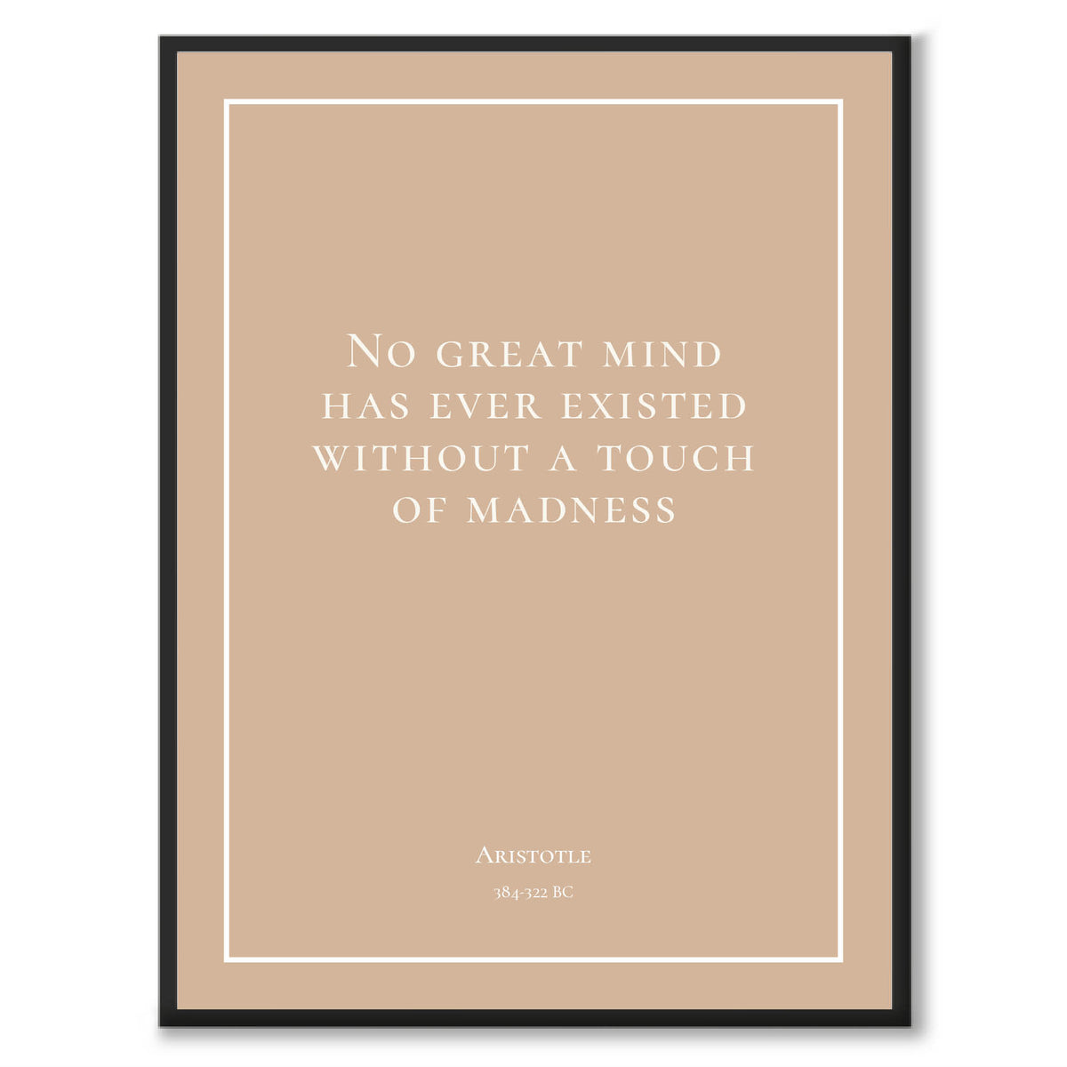 Aristotle - No great mind has ever existed without a touch of madness - Historly AB