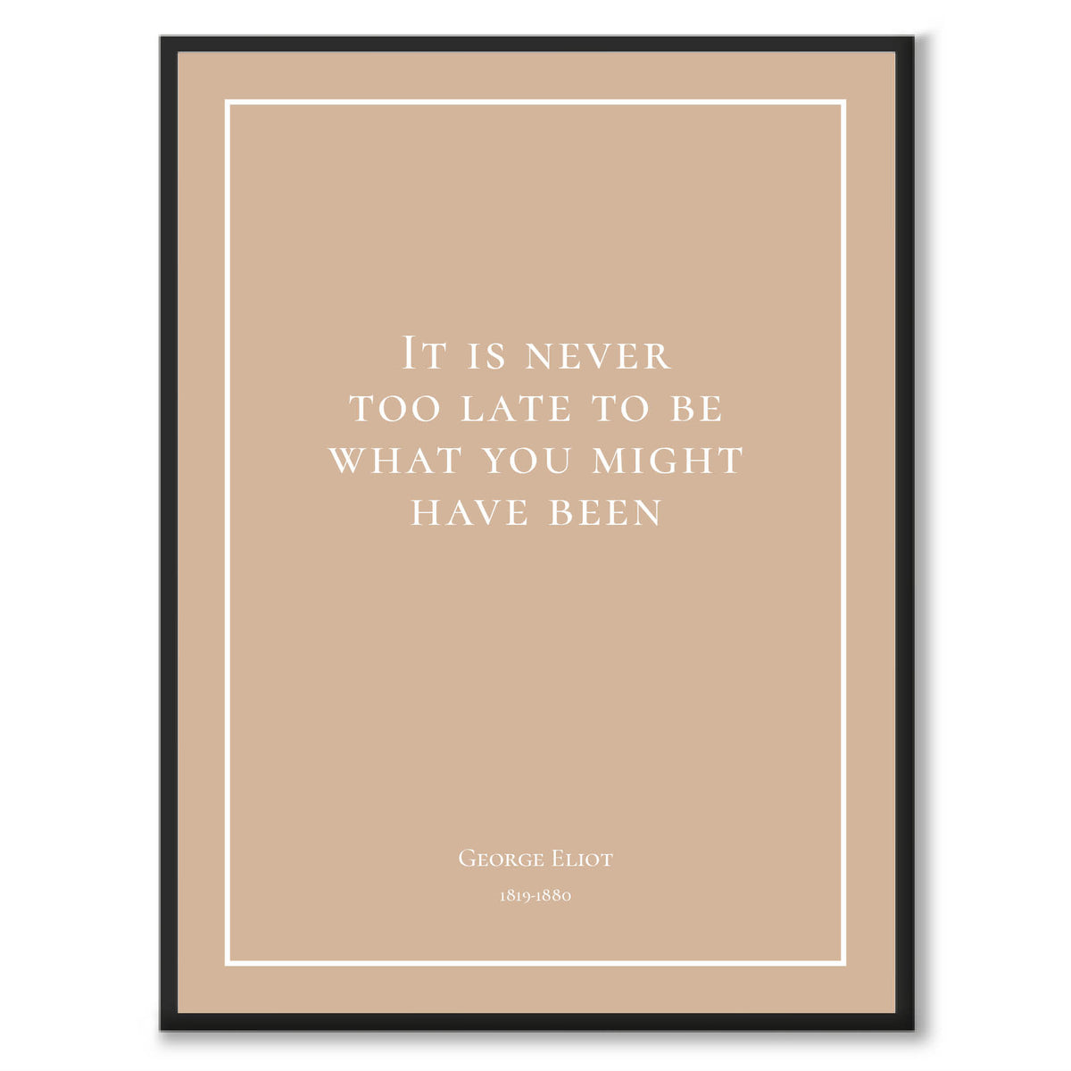 George Eliot - It is never too late to be what you might have been - Historly AB