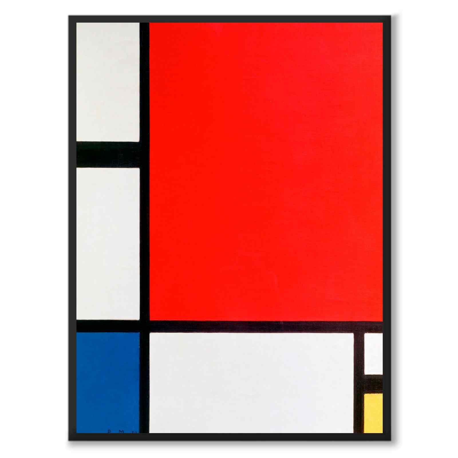 Composition with Red, Blue, and Yellow - Poster
