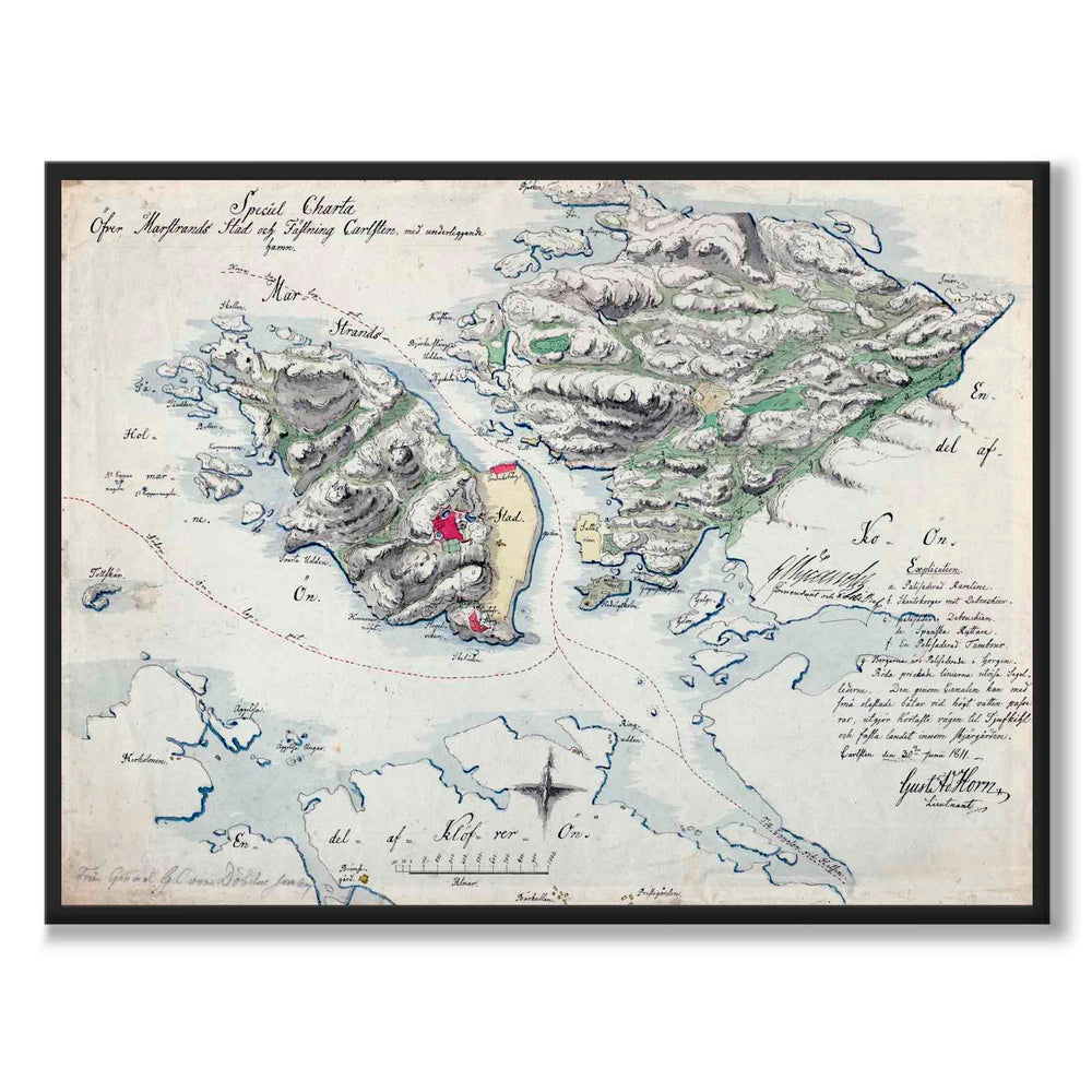 Marstrand 1811 som historisk karta och poster från Historly – helbild utan vit kant
